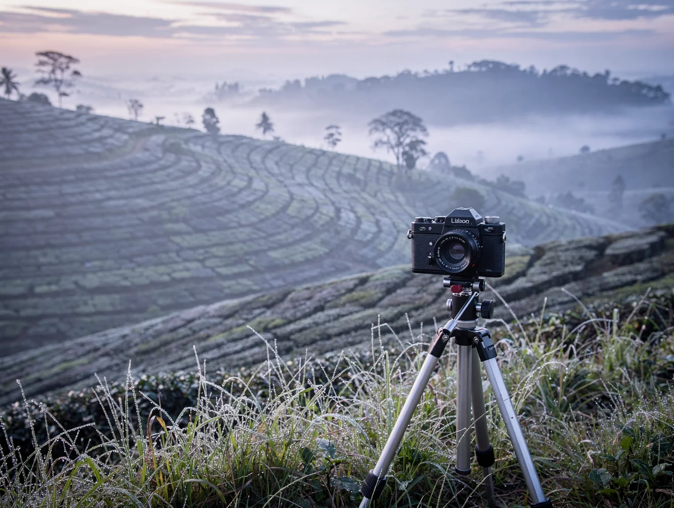 Kotagiri blueberry cultivation beds under morning mist
